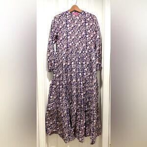 Zojora Tiered Floral Long Sleeve Dress